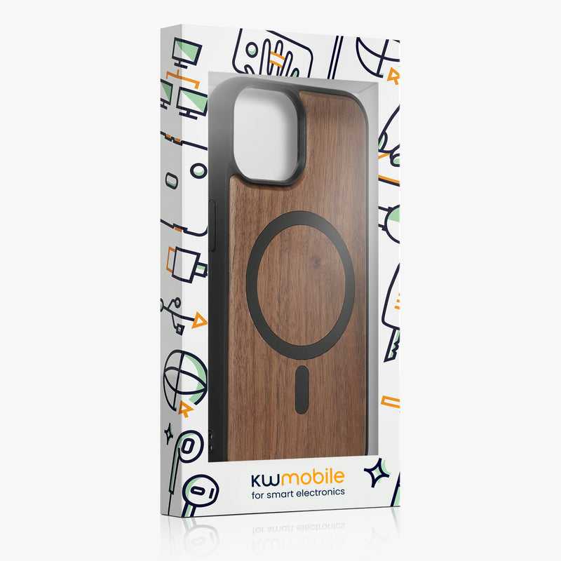 Hülle für Apple iPhone 15 Handyhülle - Holz TPU Cover