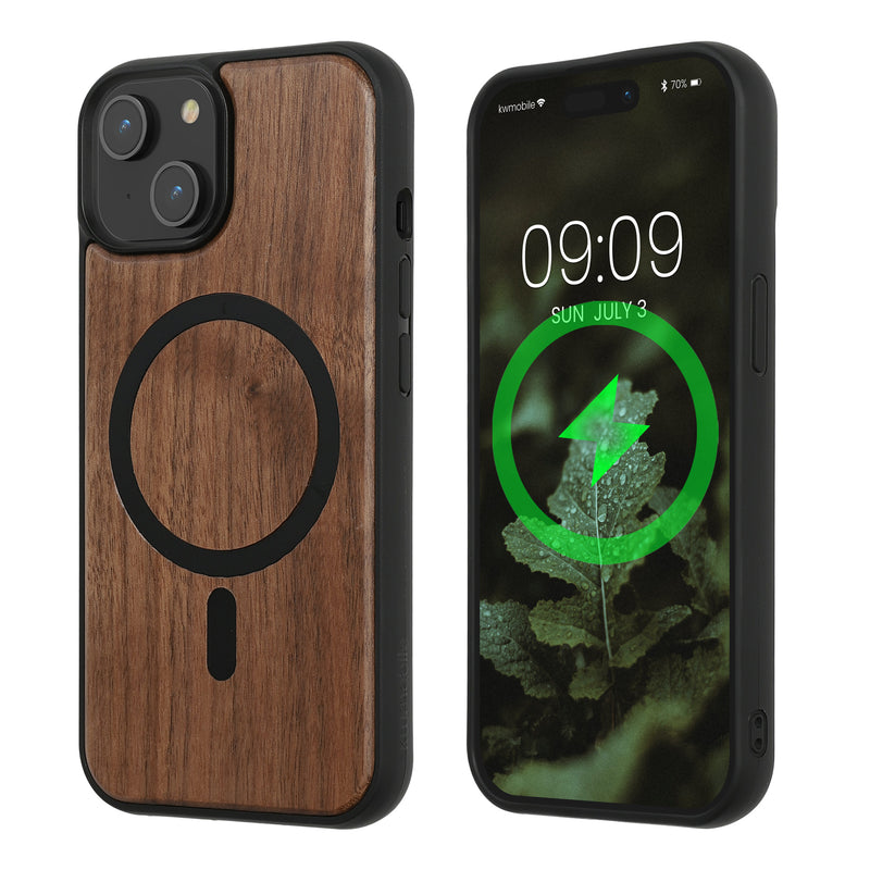 Hülle für Apple iPhone 15 Handyhülle - Holz TPU Cover