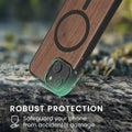 Hülle für Apple iPhone 15 Handyhülle - Holz TPU Cover
