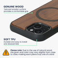 Hülle für Apple iPhone 15 Handyhülle - Holz TPU Cover