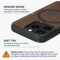 kwmobile Hülle für Apple iPhone 15 Pro Handyhülle - Cover aus und TPU - Kompatibel mit MagSafe - Case in Schwarz