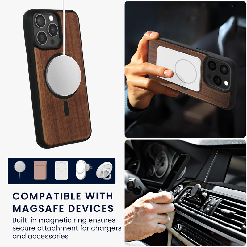 kwmobile Hülle für Apple iPhone 15 Pro Max Handyhülle - Cover aus TPU - Kompatibel mit MagSafe - Case in Schwarz
