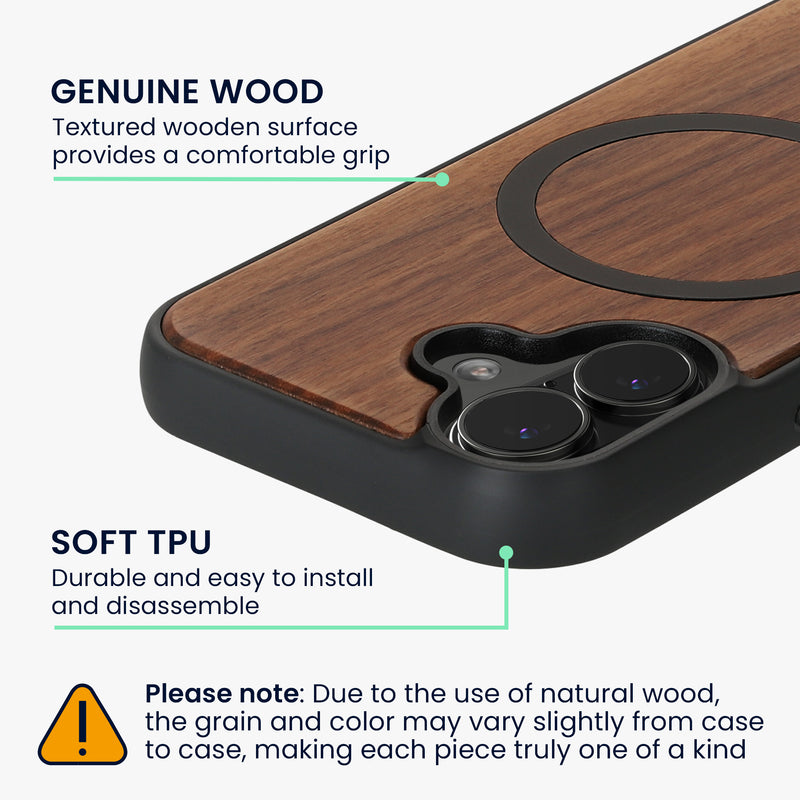 Hülle für Apple iPhone 17 Handyhülle - Holz TPU Cover
