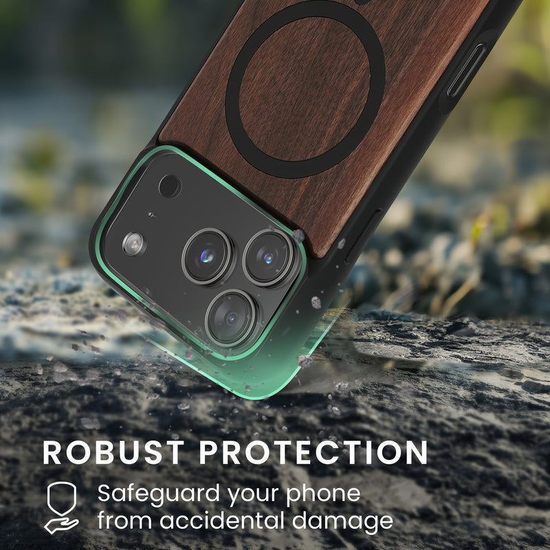 Hülle für Apple iPhone 17 Pro Max Handyhülle - Holz TPU Cover