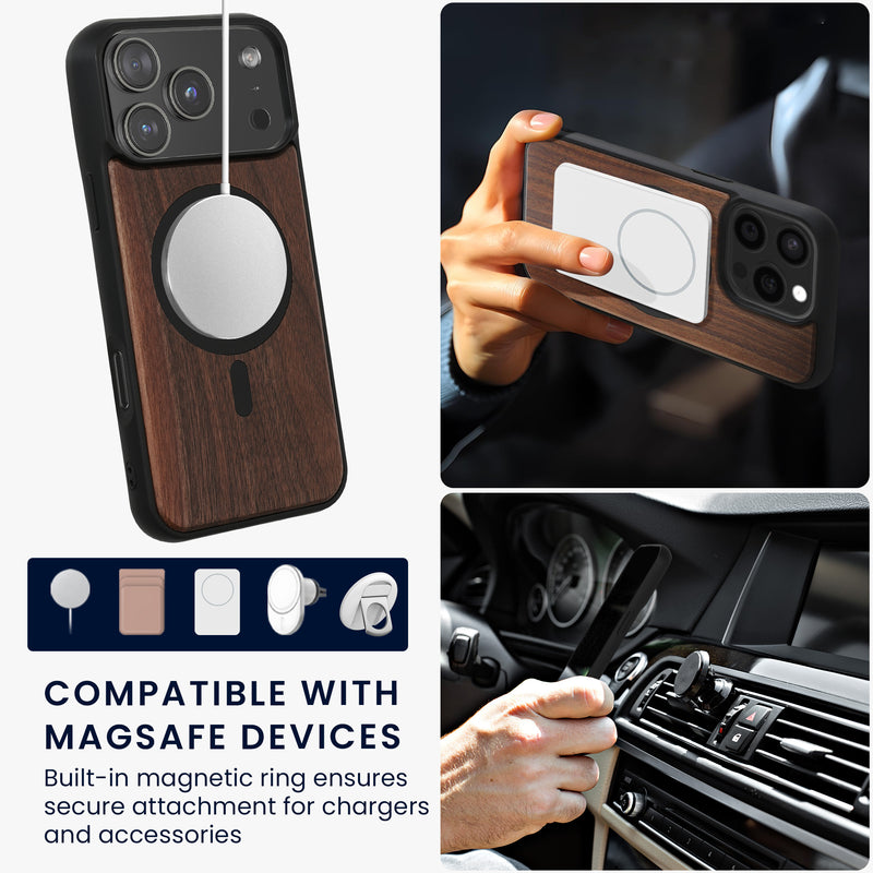 Hülle für Apple iPhone 17 Pro Max Handyhülle - Holz TPU Cover