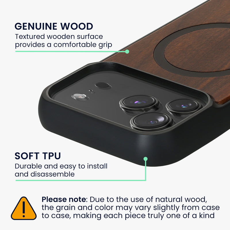 Hülle für Apple iPhone 17 Pro Max Handyhülle - Holz TPU Cover