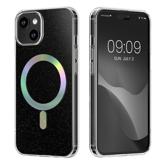 kwmobile Hülle kompatibel mit Apple iPhone 15 Handyhülle - Hard Case mit TPU Bumber - Schutzhülle kompatibel mit MagSafe - Kameraschutz - Transparent Transparent  [dsg01]