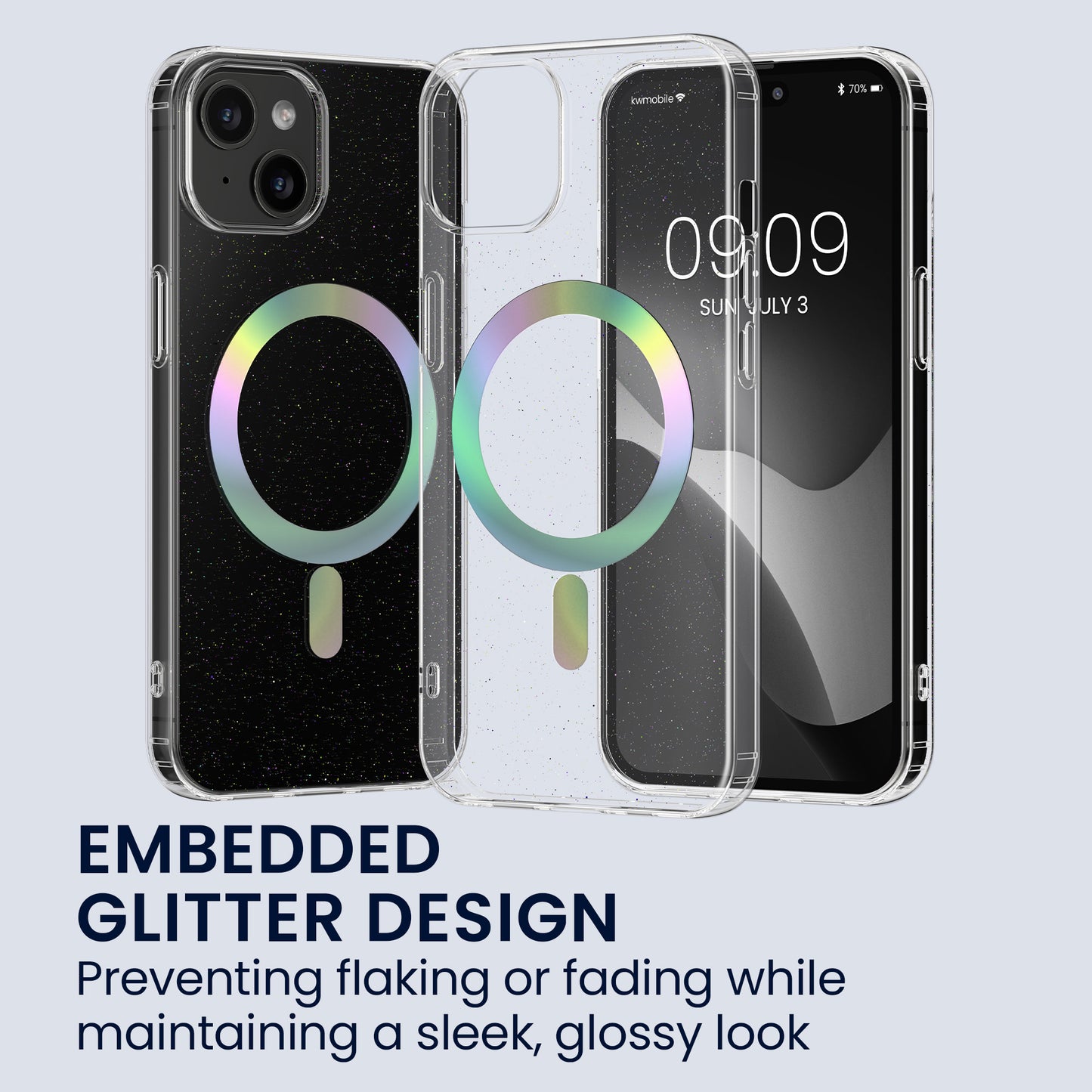 kwmobile Hülle kompatibel mit Apple iPhone 15 Handyhülle Hard Case mit TPU Bumber Schutzhülle kompatibel mit MagSafe Kameraschutz