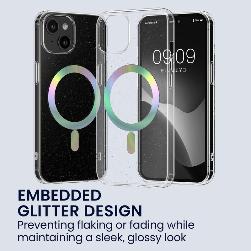 kwmobile Hülle kompatibel mit Apple iPhone 15 Handyhülle Hard Case mit TPU Bumber Schutzhülle kompatibel mit MagSafe Kameraschutz