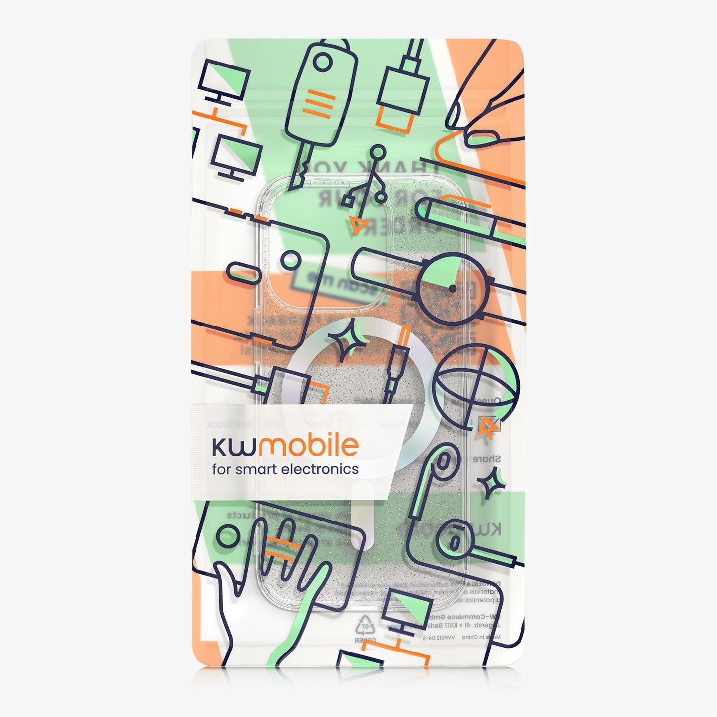 kwmobile Hülle kompatibel mit Apple iPhone 15 Pro Handyhülle Hard Case mit TPU Bumper Schutzhülle kompatibel mit MagSafe Kameraschutz