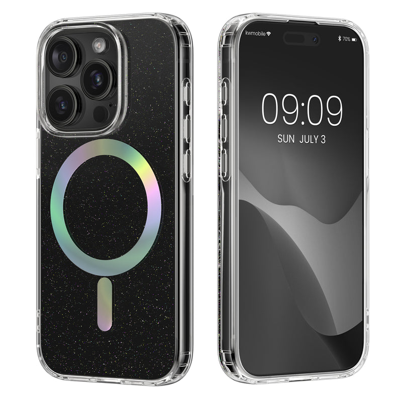 kwmobile Hülle kompatibel mit Apple iPhone 15 Pro Handyhülle - Hard Case mit TPU Bumber - Schutzhülle kompatibel mit MagSafe - Kameraschutz - Transparent Transparent  [dsg01]