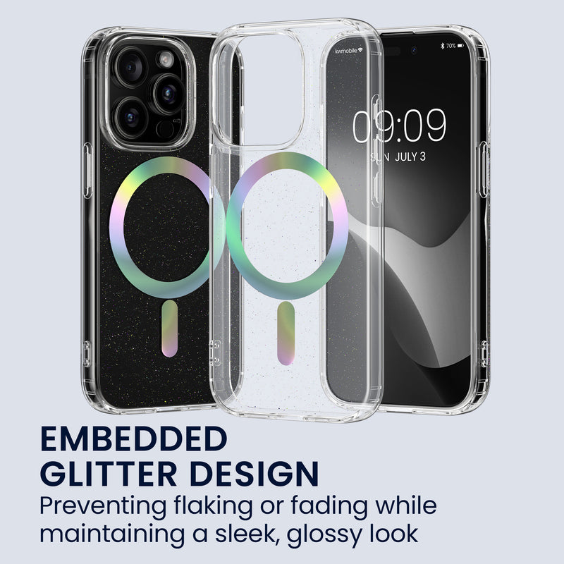 kwmobile Hülle kompatibel mit Apple iPhone 15 Pro Handyhülle Hard Case mit TPU Bumper Schutzhülle kompatibel mit MagSafe Kameraschutz