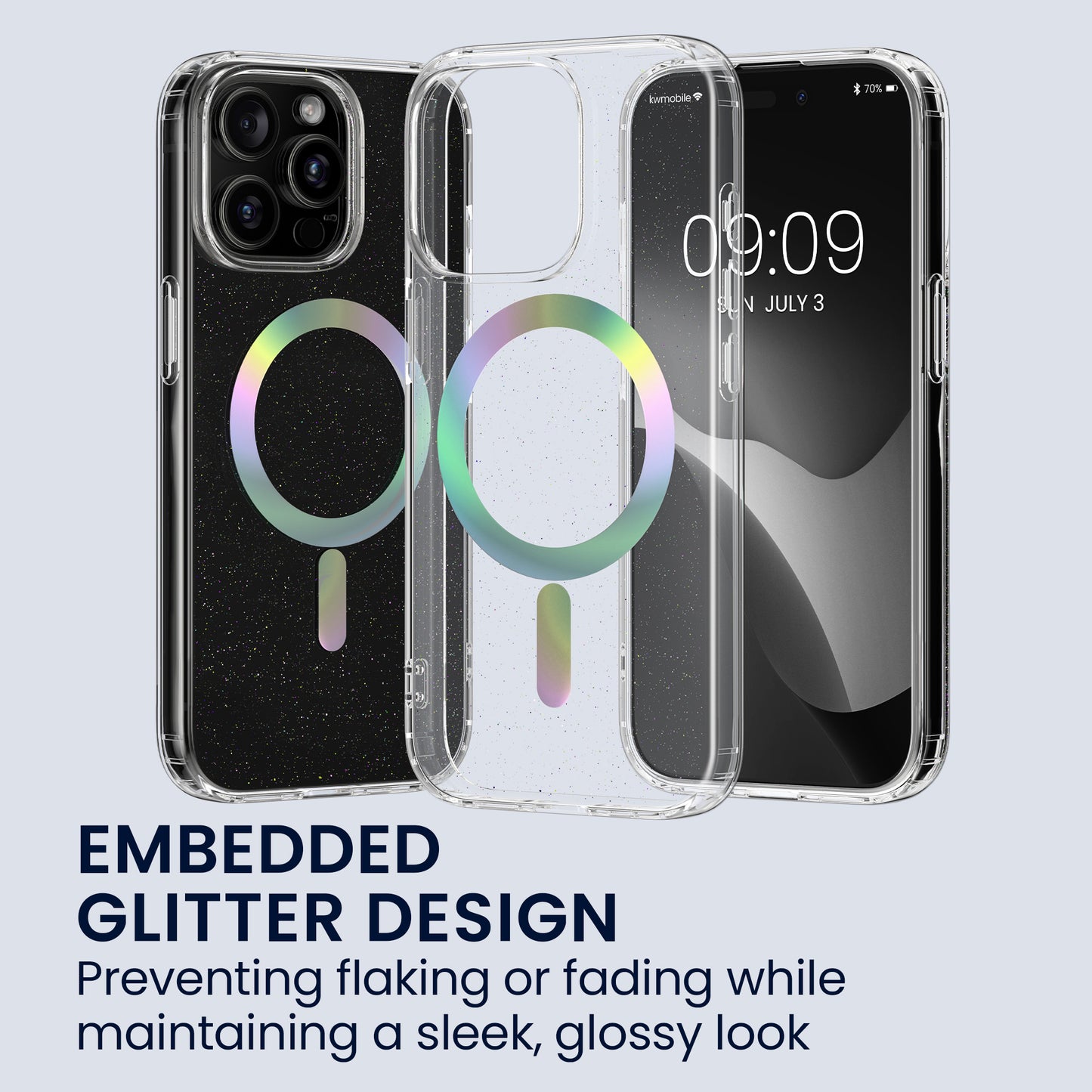 kwmobile Hülle kompatibel mit Apple iPhone 15 Pro Max Handyhülle Hard Case mit TPU Bumber Schutzhülle kompatibel mit MagSafe Kameraschutz