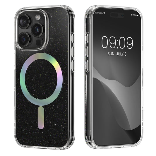 kwmobile Hülle kompatibel mit Apple iPhone 16 Pro Handyhülle - Hard Case mit TPU Bumber - Schutzhülle kompatibel mit MagSafe - Kameraschutz - Transparent Transparent  [dsg01]