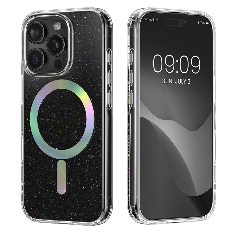 kwmobile Hülle kompatibel mit Apple iPhone 16 Pro Handyhülle - Hard Case mit TPU Bumber - Schutzhülle kompatibel mit MagSafe - Kameraschutz - Transparent Transparent  [dsg01]