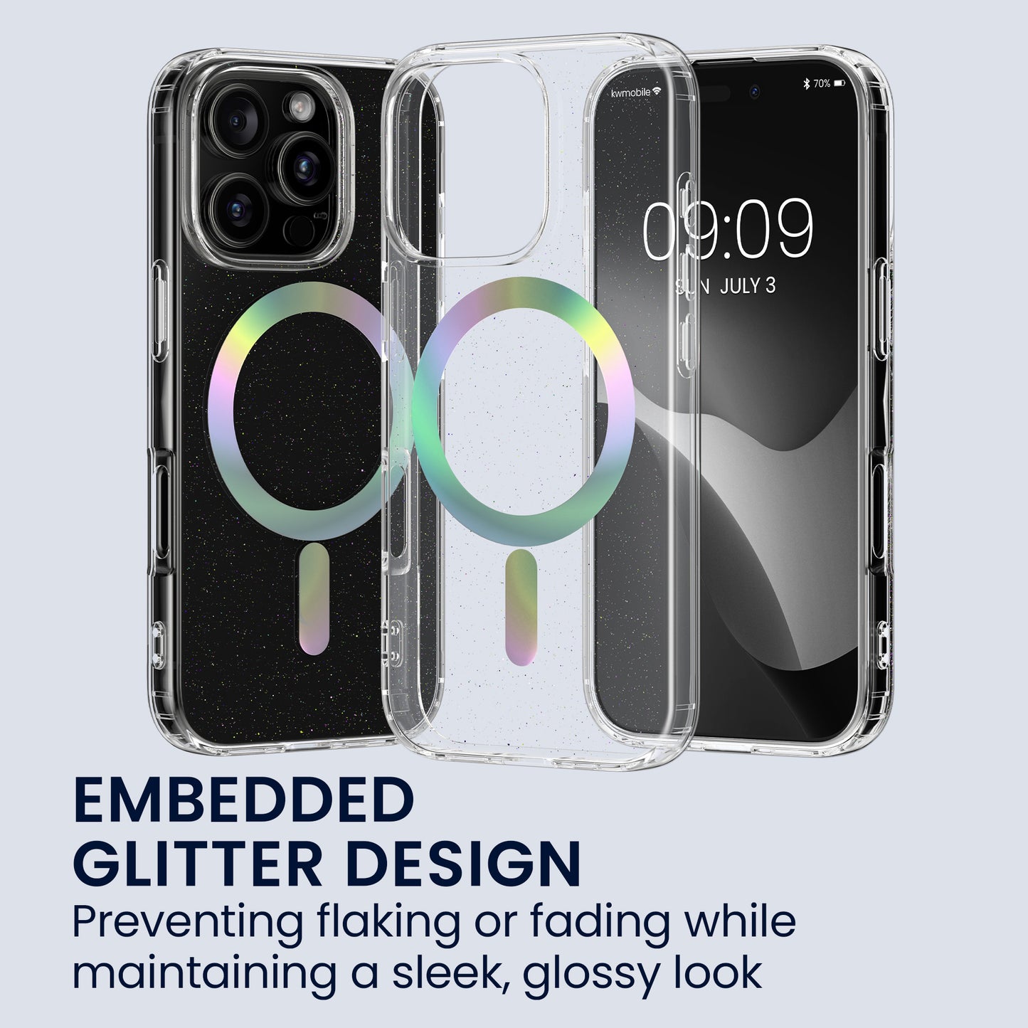 kwmobile Hülle kompatibel mit Apple iPhone 16 Pro Handyhülle Hard Case mit TPU Bumber Schutzhülle kompatibel mit MagSafe Kameraschutz