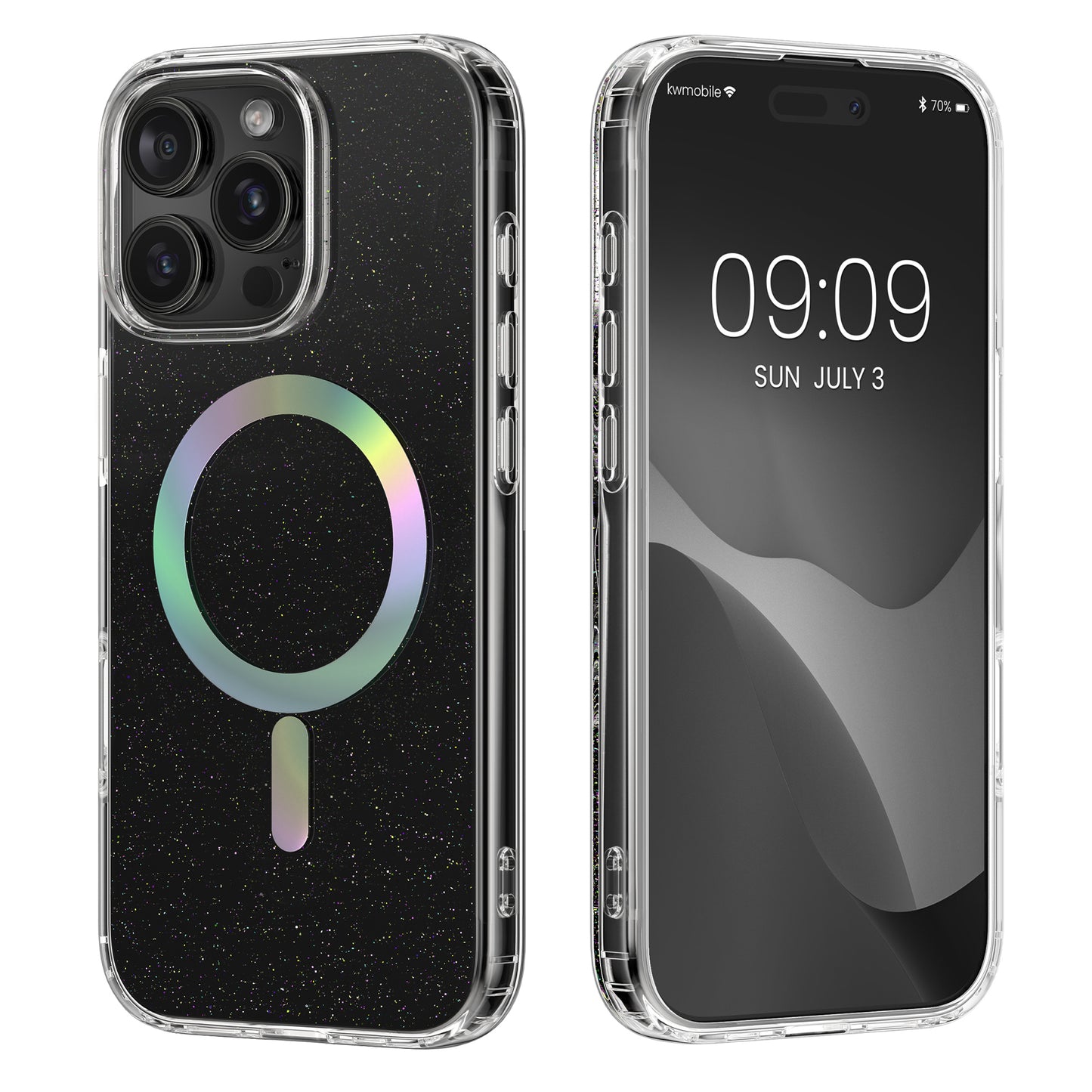 kwmobile Hülle kompatibel mit Apple iPhone 16 Pro Max Handyhülle - Hard Case mit TPU Bumber - Schutzhülle kompatibel mit MagSafe - Kameraschutz - Transparent Transparent  [dsg01]