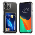 kwmobile Hülle mit Kartenfach kompatibel mit Apple iPhone 15 - Handyhülle iPhone 15 mit Kartenfach - Soft Case - Schutzhülle in Transparent Transparent  