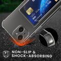 kwmobile Hülle mit Kartenfach kompatibel mit Apple iPhone 15 - Soft Case - Schutzhülle