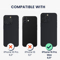 kwmobile Hülle mit Kartenfach kompatibel mit Apple iPhone 16 Pro Max - Soft Case - Schutzhülle