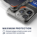 kwmobile Hülle mit Kartenfach kompatibel mit Apple iPhone 16 Pro Max - Soft Case - Schutzhülle