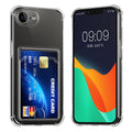 kwmobile Hülle mit Kartenfach kompatibel mit Apple iPhone 17e / iPhone 16e - Handyhülle iPhone 17e / iPhone 16e mit Kartenfach - Soft Case - Schutzhülle in Transparent Transparent  
