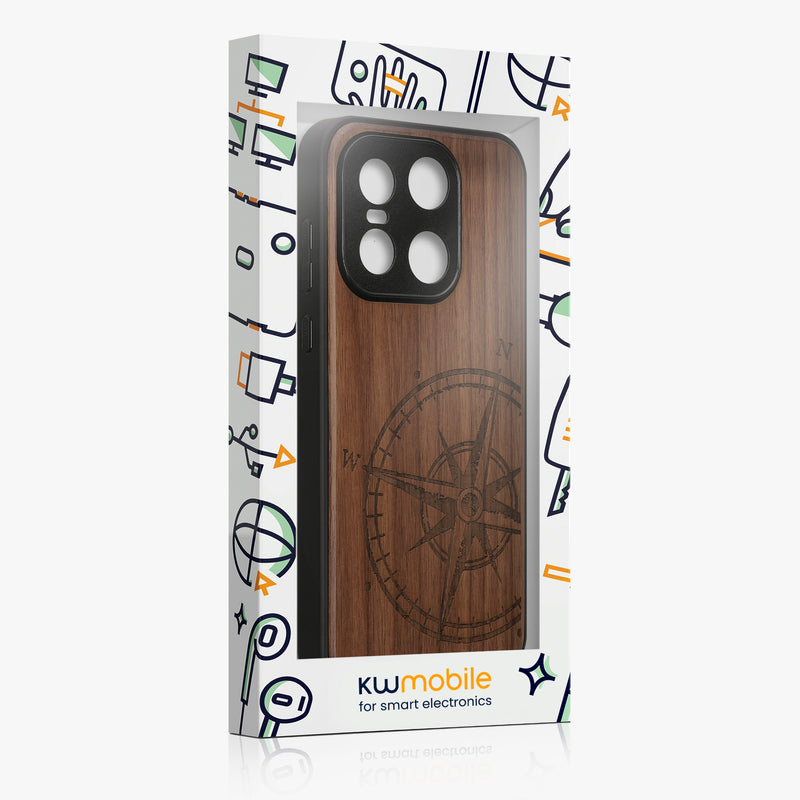 kwmobile Hülle kompatibel mit OnePlus 15 Handy Cover TPU Handyhülle Kompass Vintage