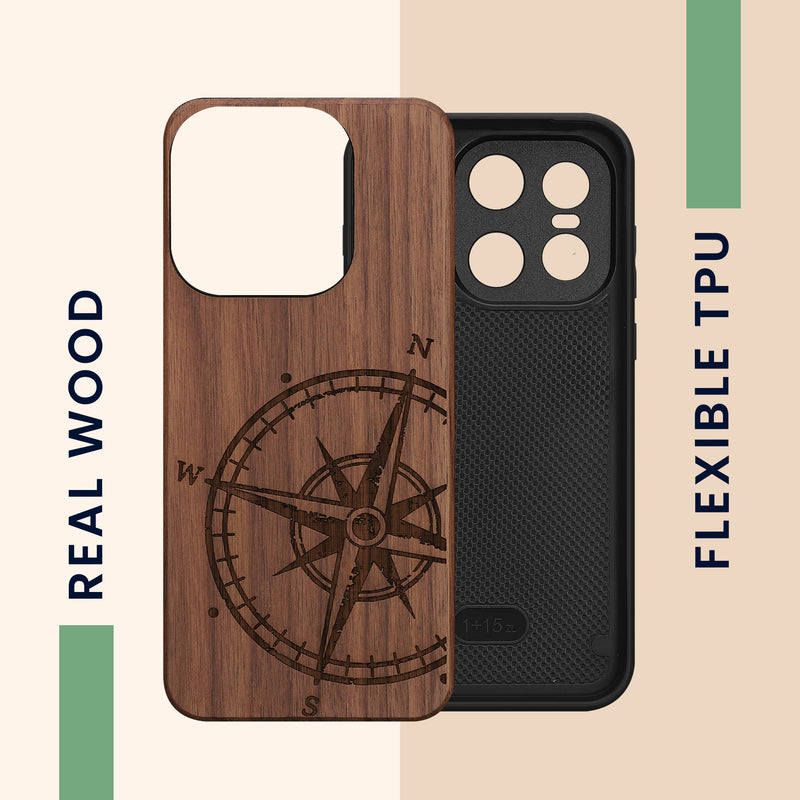 kwmobile Hülle kompatibel mit OnePlus 15 Handy Cover TPU Handyhülle Kompass Vintage