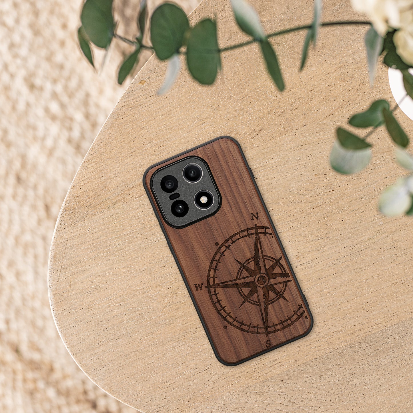 kwmobile Hülle kompatibel mit OnePlus 15 Handy Cover TPU Handyhülle Kompass Vintage