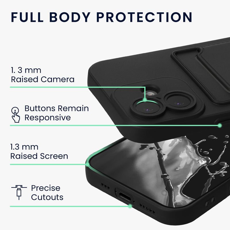 kwmobile Handyhülle kompatibel mit Apple iPhone 17 Hülle - Handy Cover mit Fach für Karten