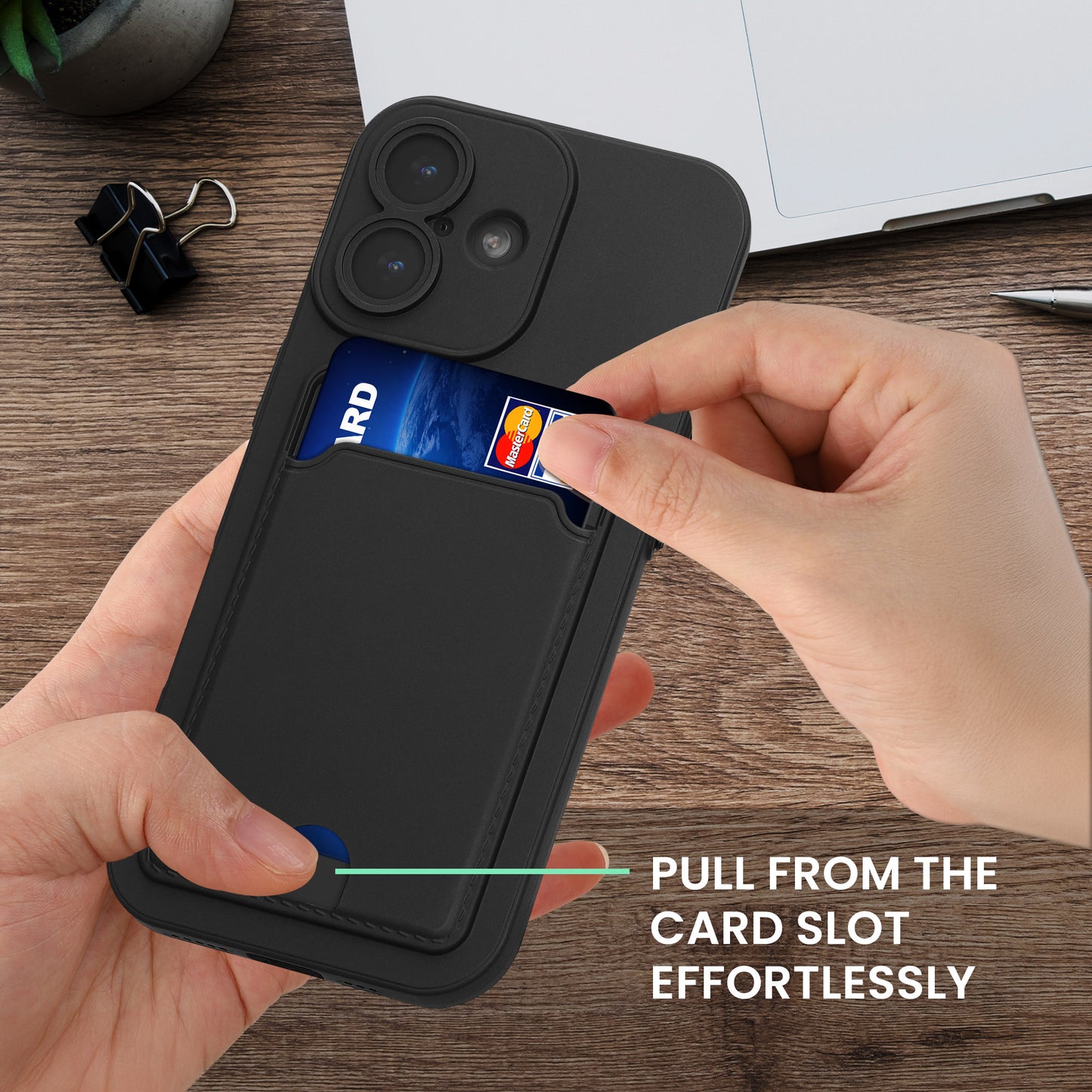 kwmobile Handyhülle kompatibel mit Apple iPhone 17 Hülle - Handy Cover mit Fach für Karten