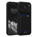 kwmobile Handyhülle kompatibel mit Apple iPhone 17 Pro Hülle - Handy Cover mit Fach für Karten - in Schwarz Schwarz  