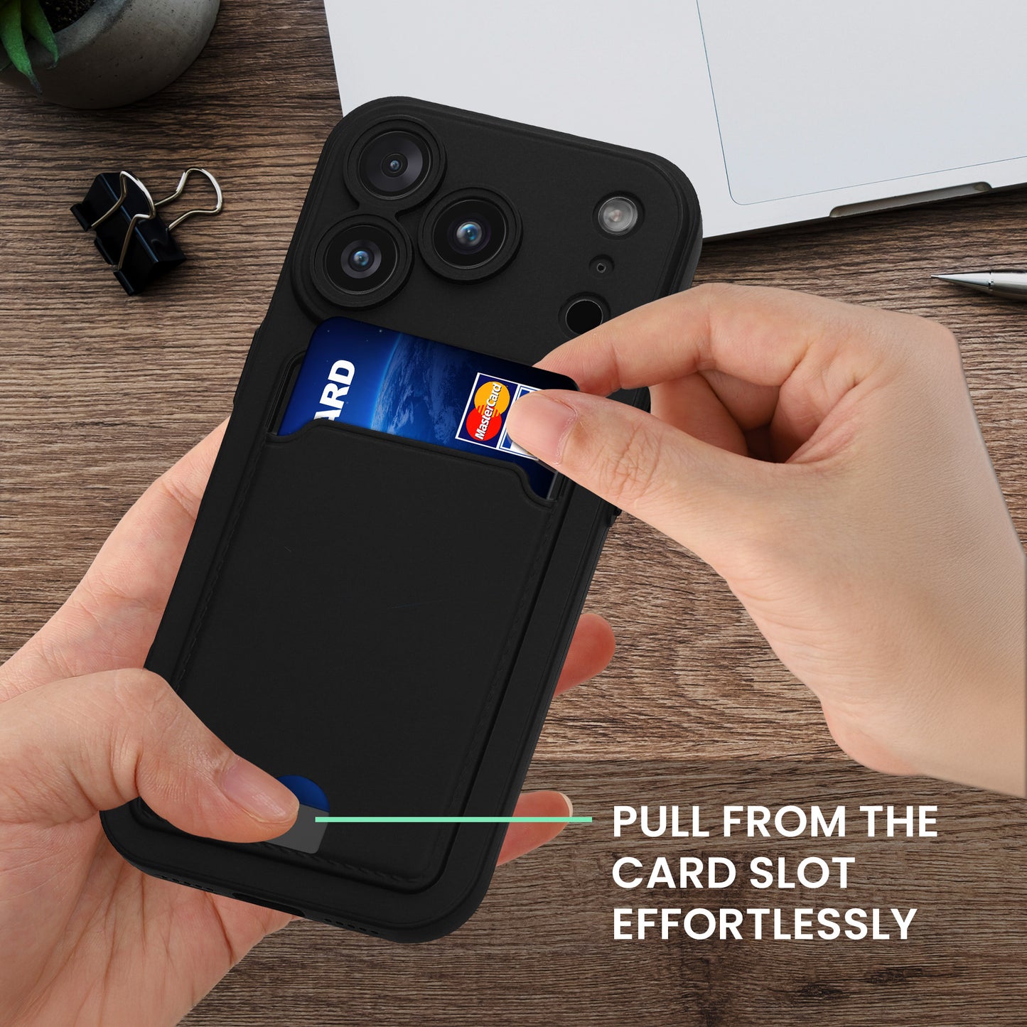 kwmobile Handyhülle kompatibel mit Apple iPhone 17 Pro - Handy Cover mit Fach für Karten