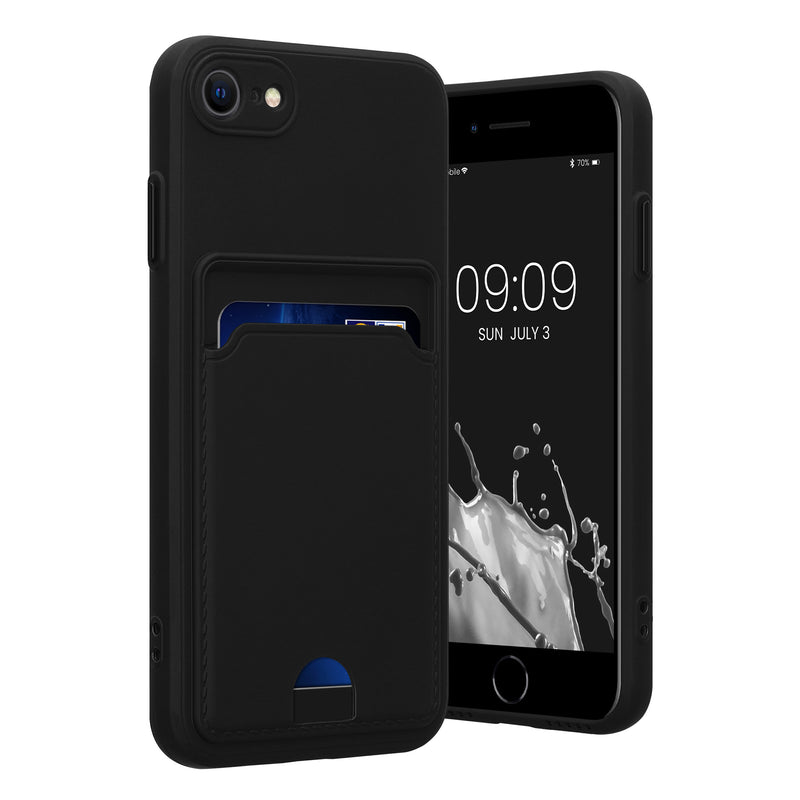 kwmobile Handyhülle kompatibel mit Apple iPhone SE (2022) / iPhone SE (2020) / iPhone 8 / iPhone 7 Hülle - Handy Cover mit Fach für Karten