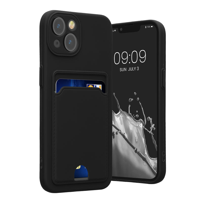 kwmobile Handyhülle kompatibel mit Apple iPhone 13 - Handy Cover mit Fach für Karten