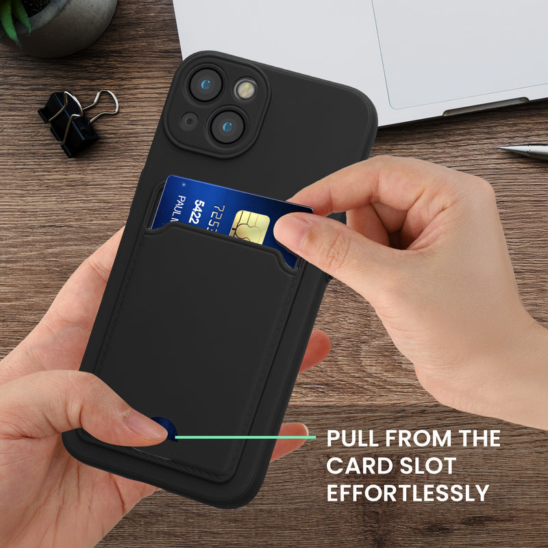 kwmobile Handyhülle kompatibel mit Apple iPhone 13 - Handy Cover mit Fach für Karten