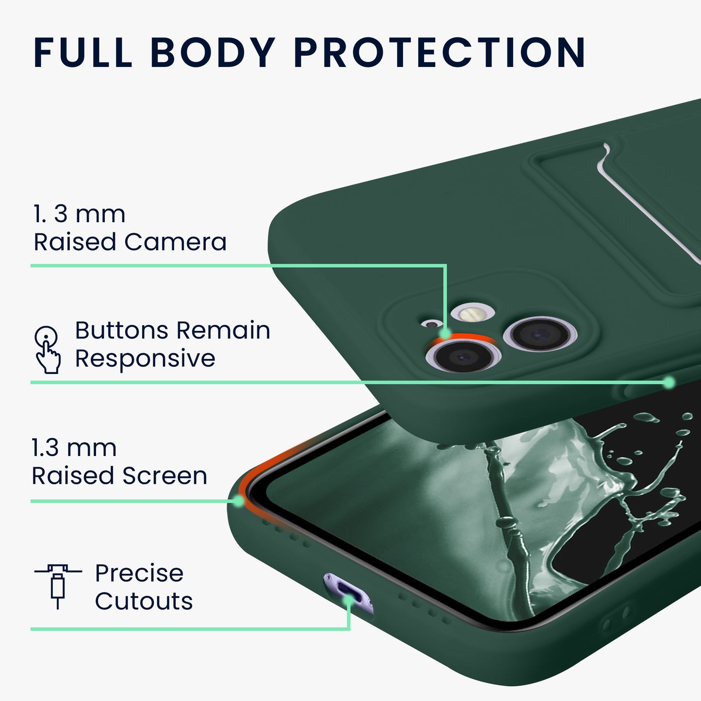 kwmobile Handyhülle kompatibel mit Apple iPhone 11 Hülle - Handy Cover mit Fach für Karten