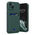 kwmobile Handyhülle kompatibel mit Apple iPhone 15 - Handy Cover mit Fach für Karten
