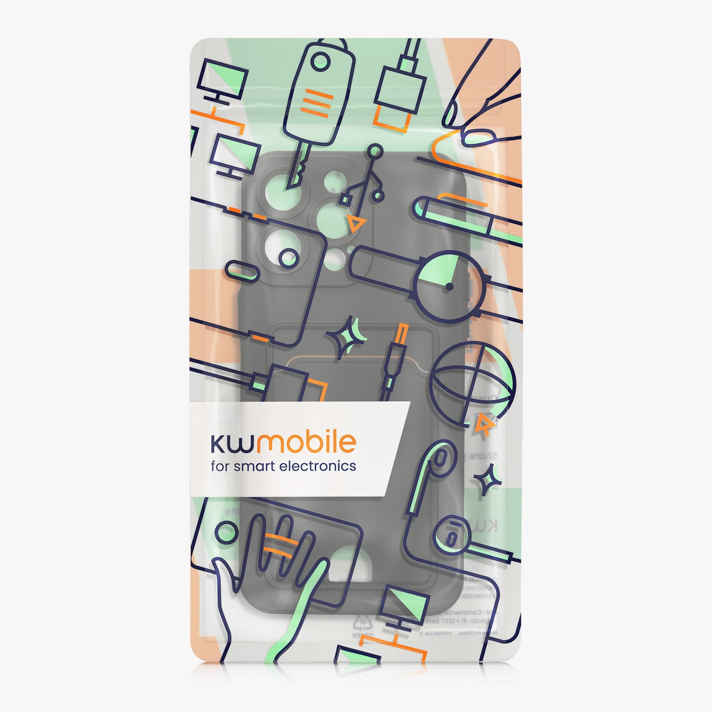 kwmobile Handyhülle kompatibel mit Apple iPhone 15 Pro Max Hülle - Handy Cover mit Fach für Karten