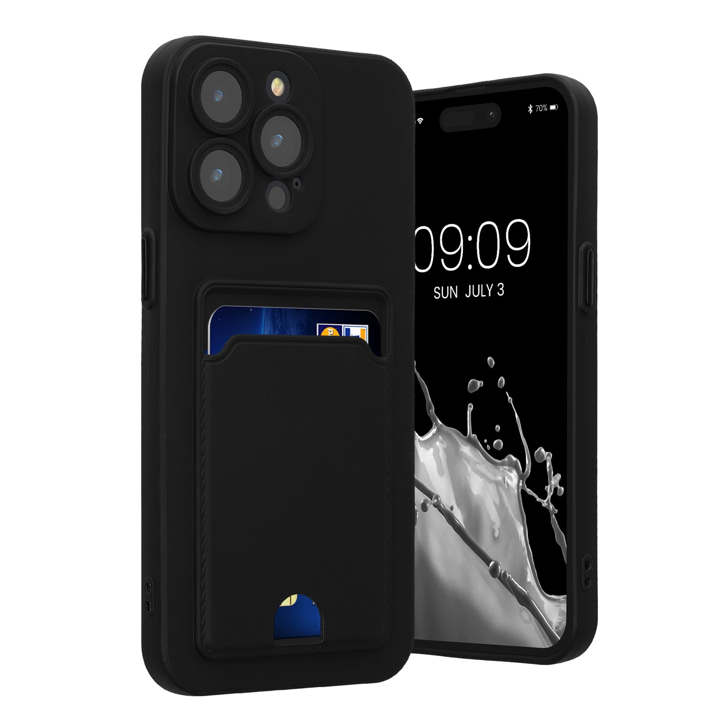 kwmobile Handyhülle kompatibel mit Apple iPhone 15 Pro Max Hülle - Handy Cover mit Fach für Karten