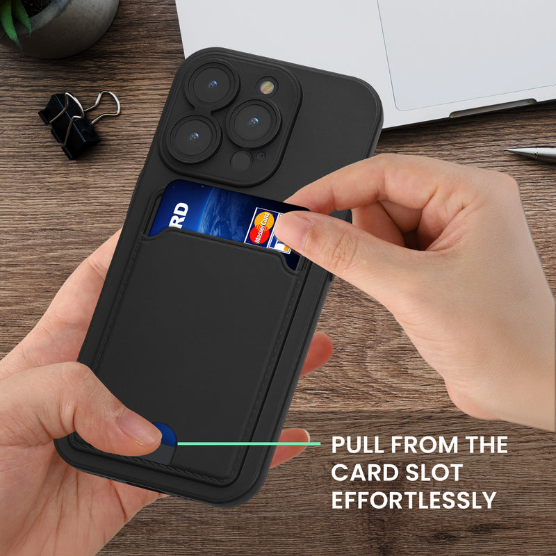 kwmobile Handyhülle kompatibel mit Apple iPhone 16 Pro Hülle - Handy Cover mit Fach für Karten