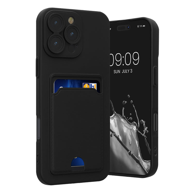 kwmobile Handyhülle kompatibel mit Apple iPhone 16 Pro Max Hülle - Handy Cover mit Fach für Karten