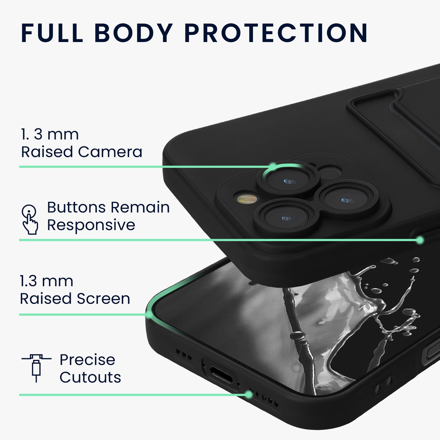 kwmobile Handyhülle kompatibel mit Apple iPhone 16 Pro Max Hülle - Handy Cover mit Fach für Karten