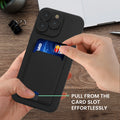 kwmobile Handyhülle kompatibel mit Apple iPhone 16 Pro Max Hülle - Handy Cover mit Fach für Karten