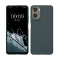 kwmobile Hülle kompatibel mit Motorola Moto G06 Hülle - weiches TPU Silikon Case - Cover geeignet für kabelloses Laden - Dunkler Schiefer Dunkler Schiefer  