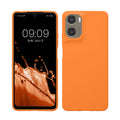 kwmobile Hülle kompatibel mit Motorola Moto G06 Hülle - weiches TPU Silikon Case - Cover geeignet für kabelloses Laden - Fruity Orange Fruity Orange  