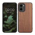 kwmobile Hülle kompatibel mit OnePlus 15R Hülle - Holz Case - stoßfestes Handy Cover - TPU Handyhülle in Dunkelbraun Walnussholz Dunkelbraun  