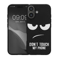 kwmobile Hülle kompatibel mit Apple iPhone 17 - Handyhülle Silikon Case - Don't touch my Phone
