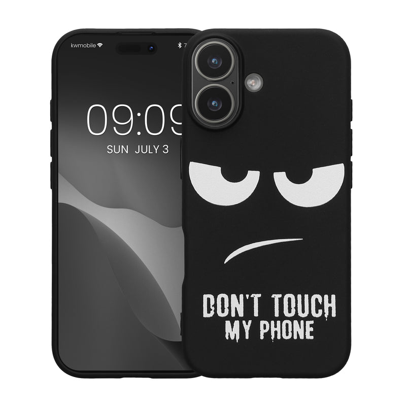 kwmobile Hülle kompatibel mit Apple iPhone 17 - Handyhülle Silikon Case - Don't touch my Phone