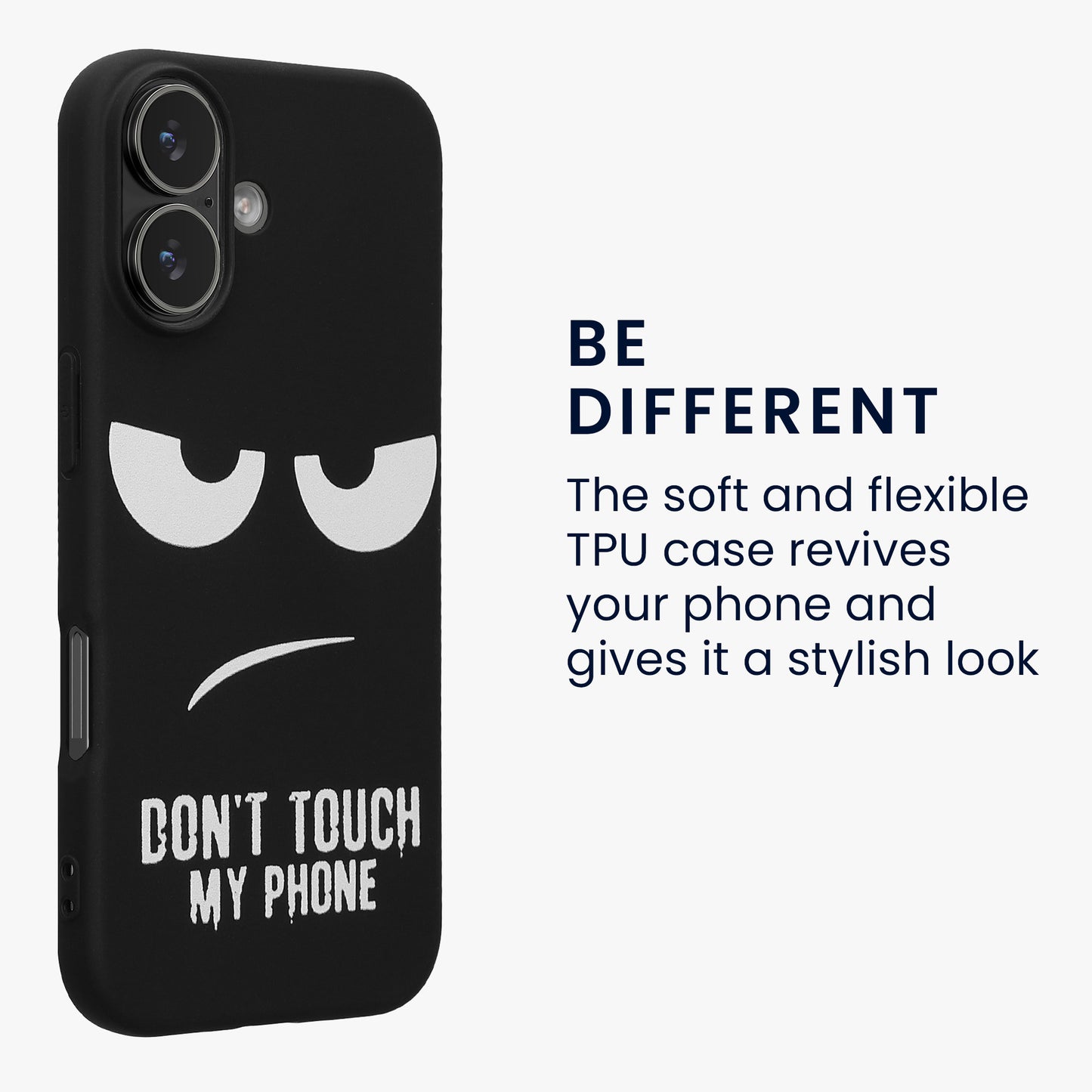kwmobile Hülle kompatibel mit Apple iPhone 17 - Handyhülle Silikon Case - Don't touch my Phone